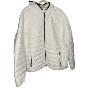 Calvin Klein Men's White Puffer Jacket Size XXL